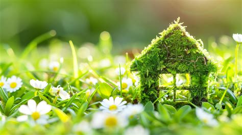 Ai Generated Eco Friendly Living Concept With A Green Moss House