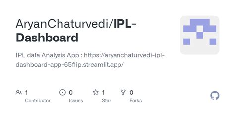 GitHub AryanChaturvedi IPL Dashboard IPL Data Analysis App Https