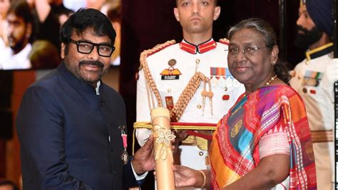 Chiranjeevi At Padma Vibhushan Awards