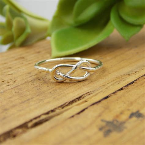 Infinity Knot Ring Sterling Silver Ring Love Ring Love Etsy