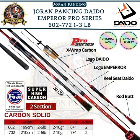 Joran Pancing Daido Emperor Pro Series 662 702 2 6lb Fuji Japan Style