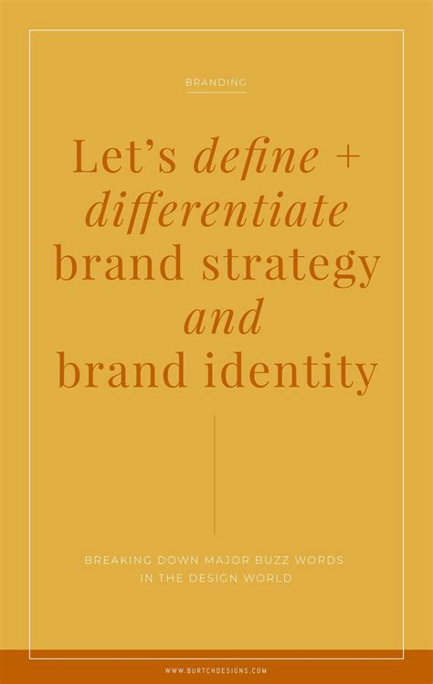 Lets Define And Differentiate Brand Strategy And Brand Identity