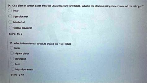 Solved On Piece F Scratch Papcr Draw The Lewis Structure For