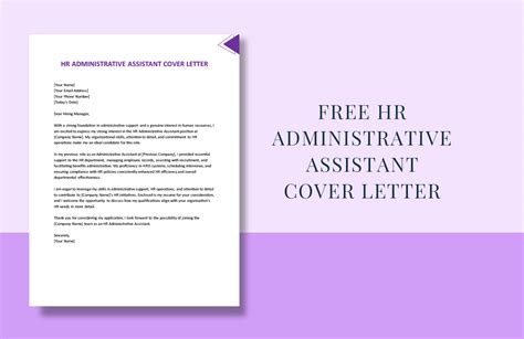 HR Administrative Assistant Cover Letter In Word PDF Google Docs