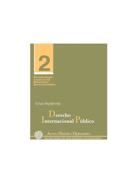 PDF Derecho Internacional Publico Cesar Sepulveda DOKUMEN TIPS