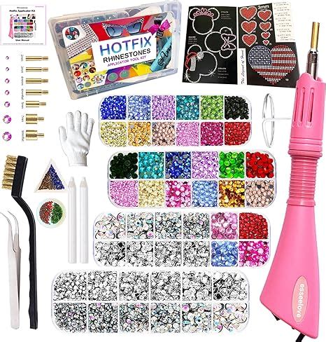 Amazon Esseelove Bedazzler Kit With Rhinestones Hotfix Applicator DIY Hot Fix Rhinestone