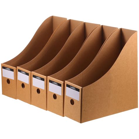 Desktop Storage Box 5 Pcs Document Holder Shelf File Rack Magazine