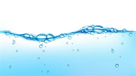 Vector blue clean water wave with air bubbles 17228158 Vector Art at ...