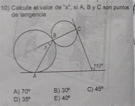 Resuelto Calcule El Valor De X S A B Y C Son Puntos De Tangencia A