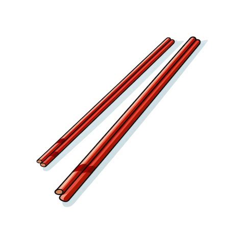 Premium Photo Colorful Cartoon Chopsticks Illustration On White