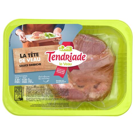 Tête de veau sauce gribiche TENDRIADE la barquette de 300g à Prix