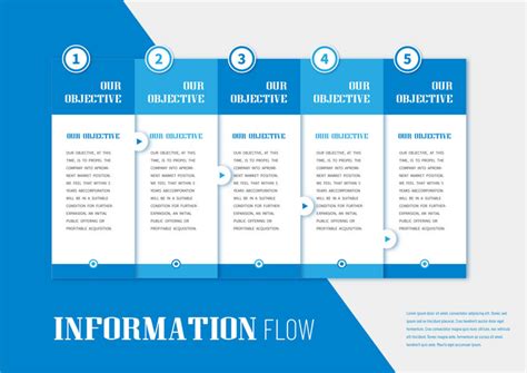 Business Flow Chart Information Template Blue Background | AI Free ...