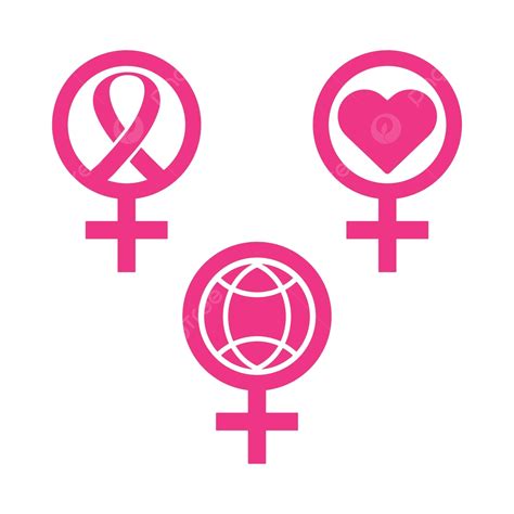 Design For Breast Cancer Awareness Month Symbolic Women With Pink Ribbon Icon Representing