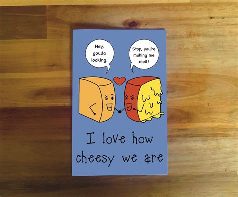 Downloadable Cheesy Pun Valentine's Day Card - Etsy