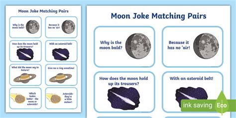 Moon Joke Matching Pairs Teacher Made Twinkl