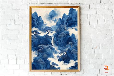 Ancient Chinese Landscape Wall Art Graphic by Ricco Art · Creative Fabrica