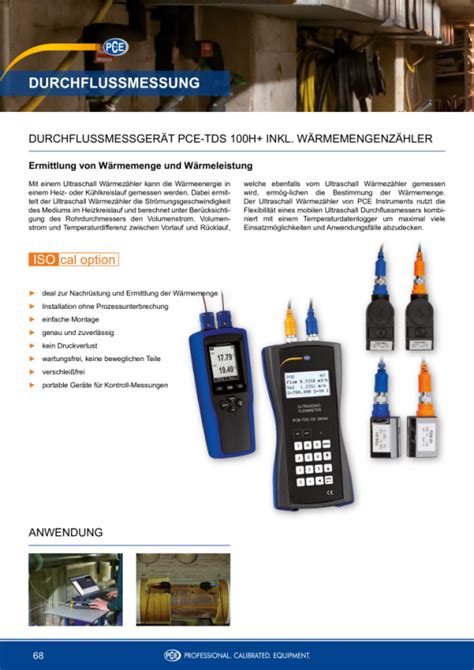 Pce Deutschland Pce Instruments Ultraschall Durchflussmessger T Pce Tds