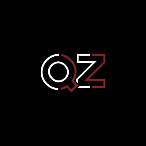 Abstract Letter Qz Logo Design With Line Connection For Technology And