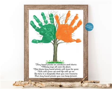 Family Tree Handprint Art, Handprint Tree, DIY Family Tree, Gift for ...