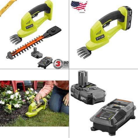 Cordless Electric Grass Shear Bush Shrub Trimmer Hedger Battery Charger