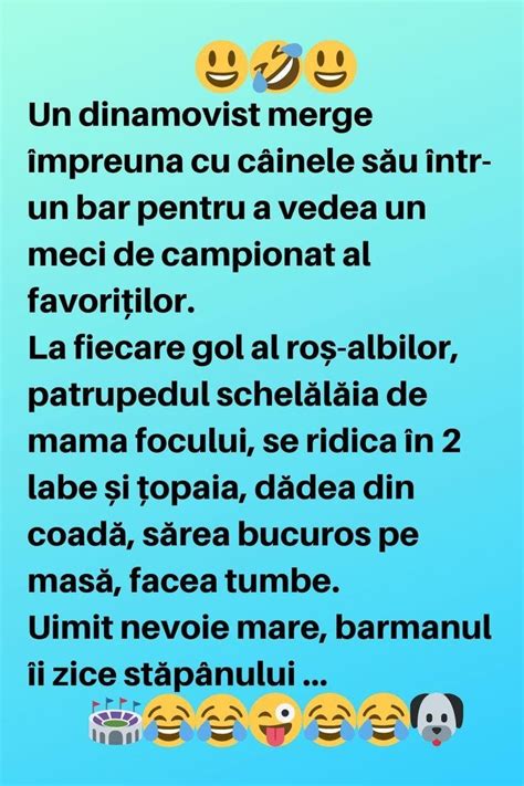 Un dinamovist merge împreuna cu câinele său într un bar pentru a vedea