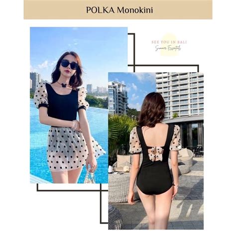 Jual POLKA SS Bikini Set Bikini Korea Monokini Bikini Murah Swimsui Kota Denpasar