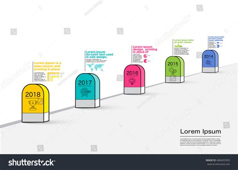 Milestone Company Infographic Vector Stock Vector Royalty Free