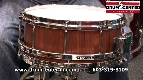 Sleishman Free Floating Jarrah Block Snare Drum 14x65 Youtube