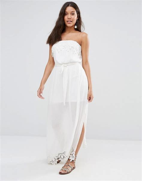 River Island Premium Lace Bardot Maxi Dress At Dresses