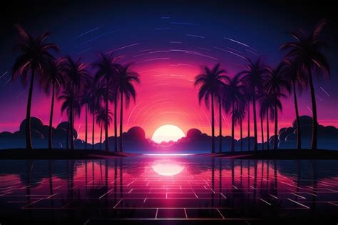 97000 Neon Sunset Wallpaper 4k Pictures