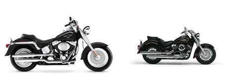 Motorrad Vergleich Harley Davidson Softail Fat Boy FLSTF 2005 Vs