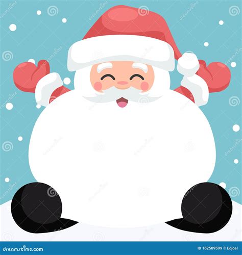 Merry Christmas Card From Santa Claus For Dedication Stock Vector