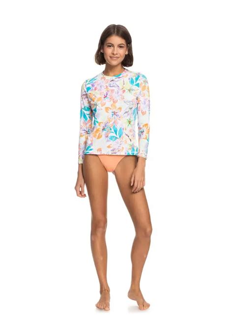 Buy Roxy Roxy Women Sea Skippin Upf 50 Long Sleeve Rashguard Bright