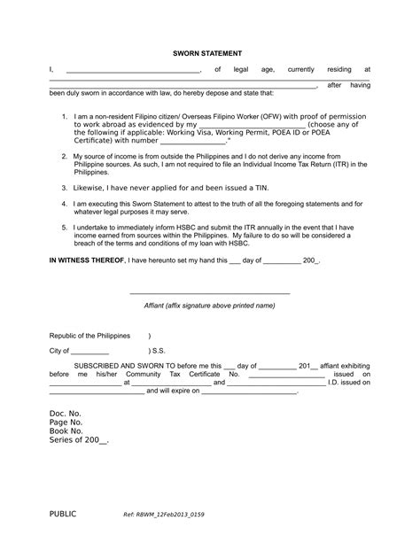 31 Statement Forms In MS Word PDF Excel