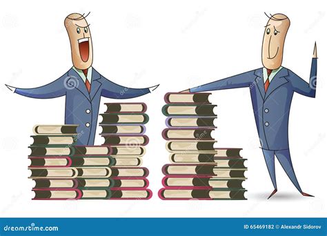 Stock Illustration. A Man Named Bob And A Stacks Of Books | CartoonDealer.com #65469182