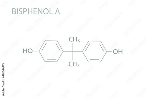 Bisphenol A Molecular Skeletal Chemical Formula Vector De Stock