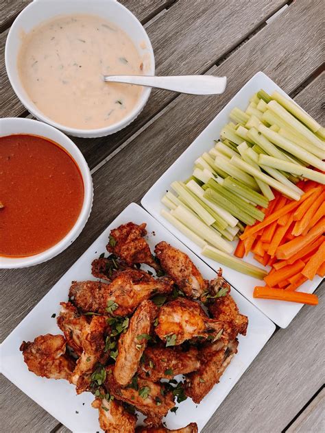 Baked Wings With Homemade Buffalo And Garlic Parm R Wings