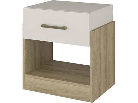 Mesa De Cabeceira Bodil VENTE UNIQUE Natural Claro E Marfim