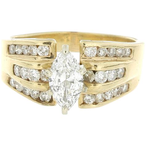 Vintage 14K Marquise Diamond Ring from artisansalcove on Ruby Lane