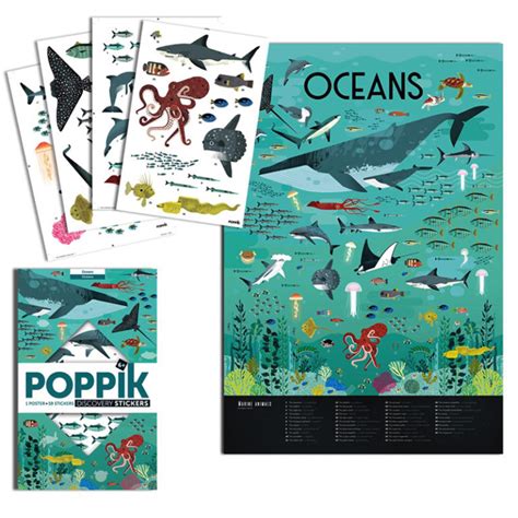 Poster Animaux Marins Océans Poppik Stickers