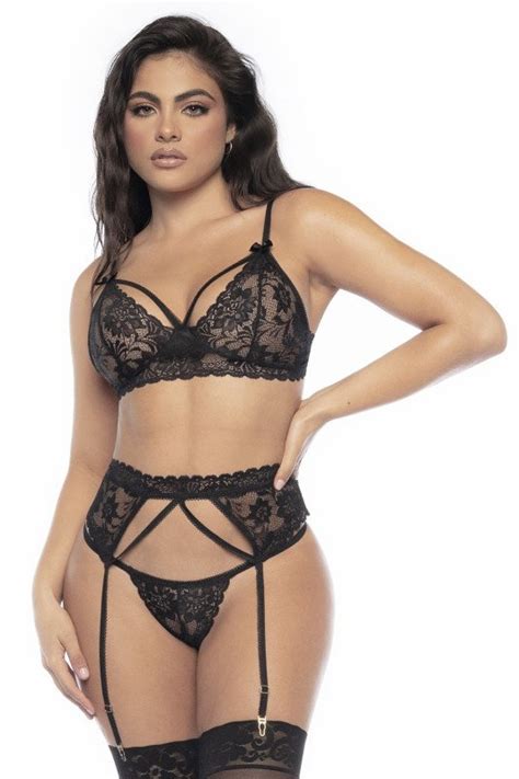 Ensemble Lingerie 3 Pièces Noir Mapalé