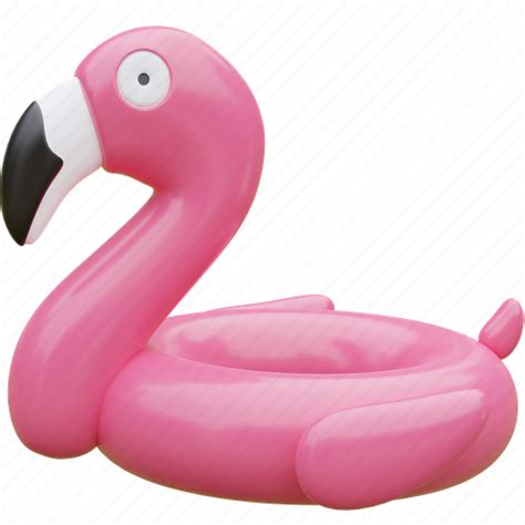 Flamingo Rubber Ring Pool Float Summer Holiday 3d Illustration Download On Iconfinder