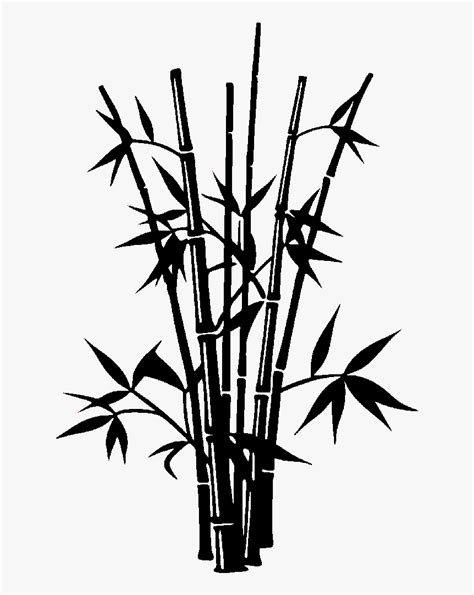 Bamboo Drawing Silhouette Transparent Bamboo Silhouette Png Png