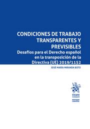 Libro Condiciones De Trabajo Transparentes Y Previsibles