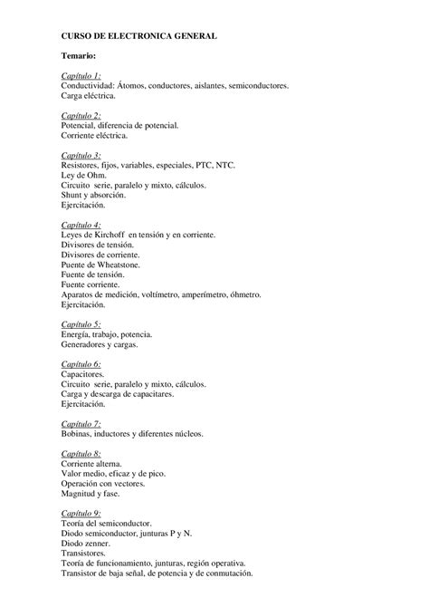 Electrónica básica y general Appunti di Elettronica I Docsity