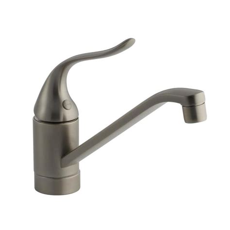 Kohler Coralais Vibrant Brushed Nickel 1 Handle Deck Mount Low Arc Kitchen Faucet At