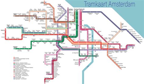 Map of Amsterdam Trams in 2023 [OC], my first transit map : r/TransitDiagrams