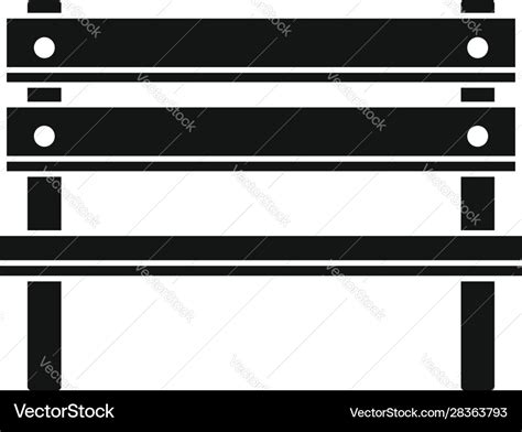 Wooden Bench Icon Simple Style Royalty Free Vector Image