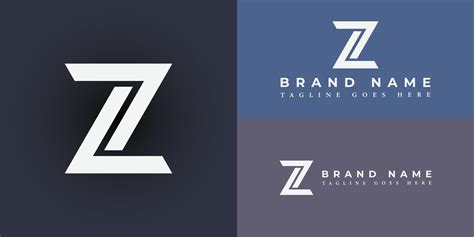 abstract initial letter   zz logo geometric shape origami style