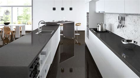 Caesarstone Concept Raven Benchtops And Attica Splashback